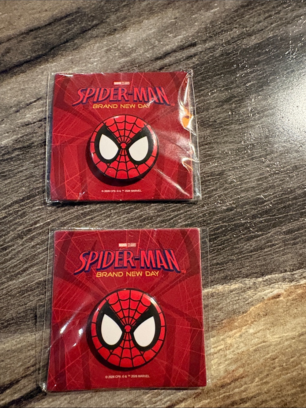 Marvel Spider-Man Red Logo Button pins